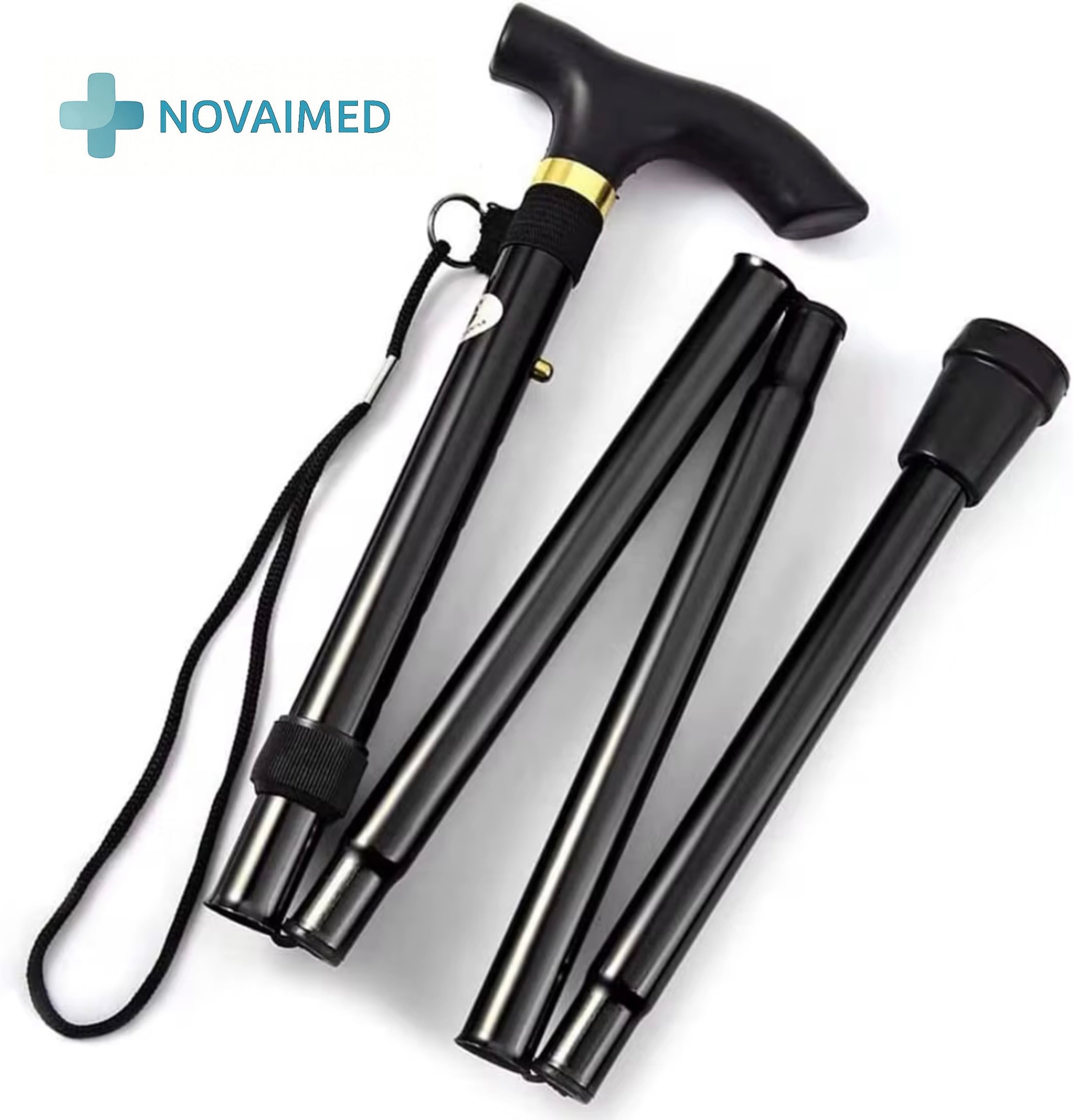 Foldable Walking Stick – Lightweight, Adjustable & Portable (by Novaimed)